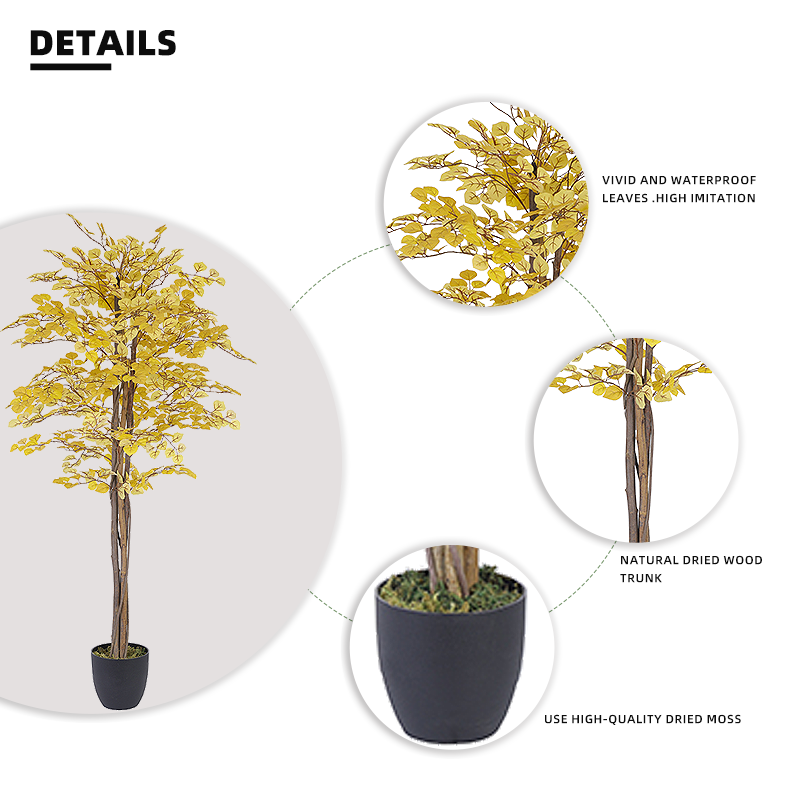 Fake Plants Hot-selling Green Artificial fall aspen Tree Desktop Decoration Ornaments for Outdoor Indoor Yooly Plants - YL008200058