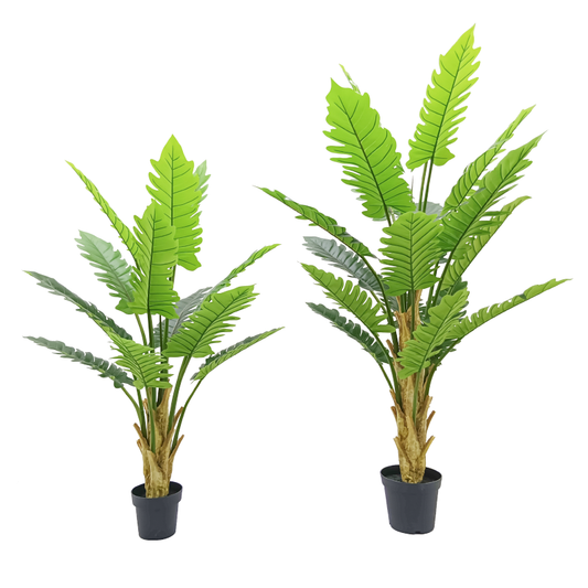 Fake Plants Hot Design Hotel Ornamental Plastic Fake Artificial Philodendron Leaf Tree Bonsai Tree 5ft 150cm Tall for Living Room Decor Yooly Plants - YL211014