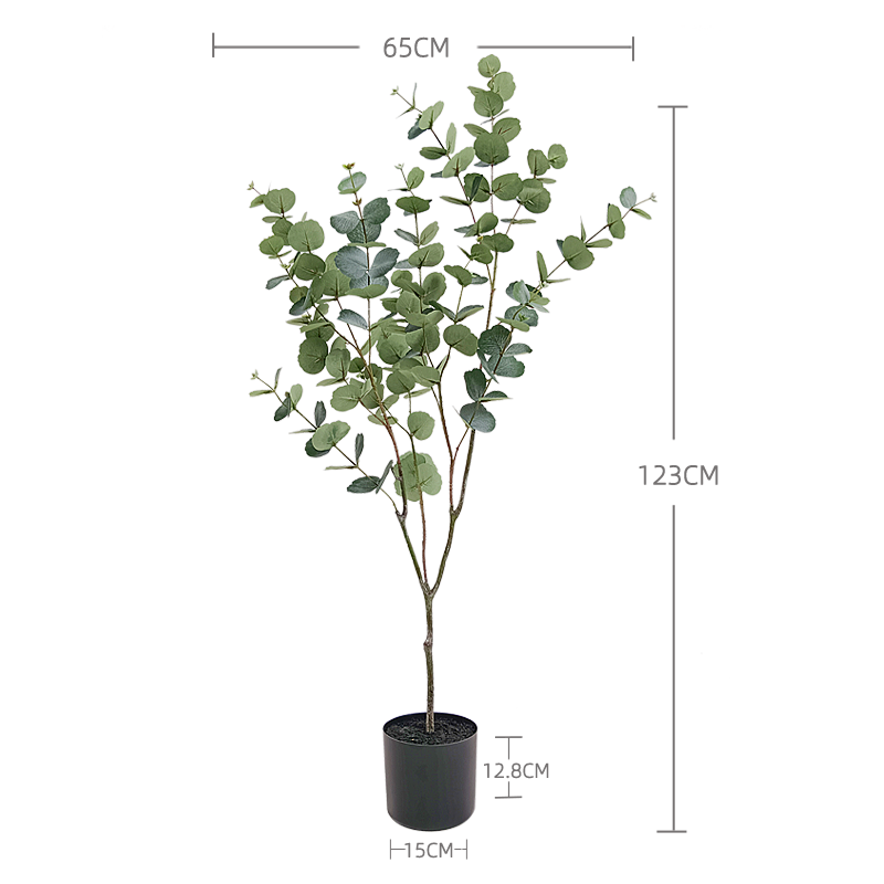 New Trend Fake Plants Factory 180cm Tall Artificial Tree Leaves Eucalyptus Leaf Faux Potted Eucalyptus Tree Yooly Plants - YL193011