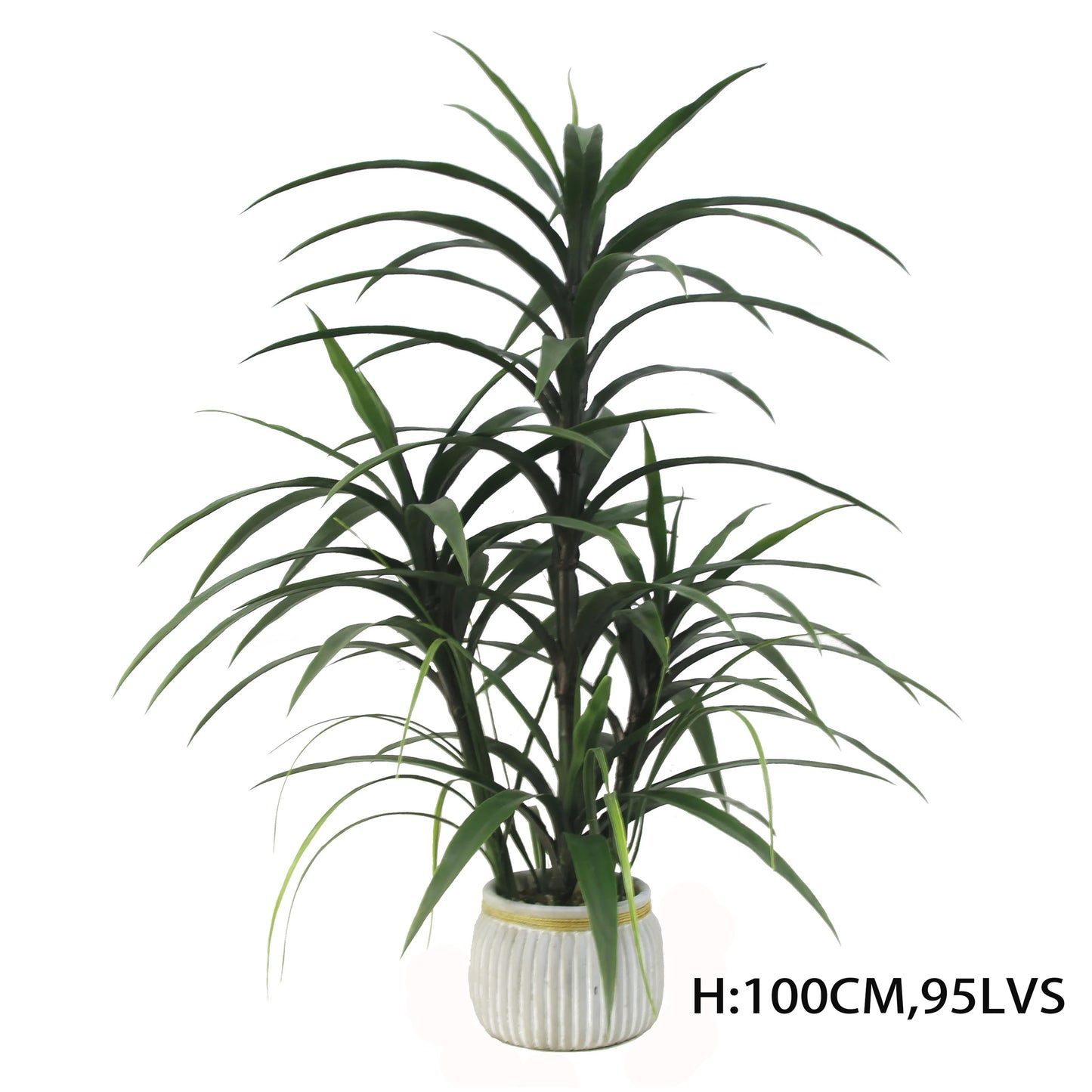 Hot Sale 100CM 160 Leaves Green Artificial Potted Plant Dracaena Faux Dragon Tree For Indoor Outdoor Decor Yooly Plants - YL3036
