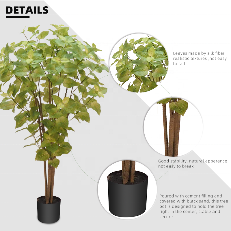 Fake Plants 120cm 4ft Artificial tree with Lifelike 346 Leaves Faux Plant Artificial Perilla Tree for Living Room Bedroom Balcony Corner Off Yooly Plants - YL004200078
