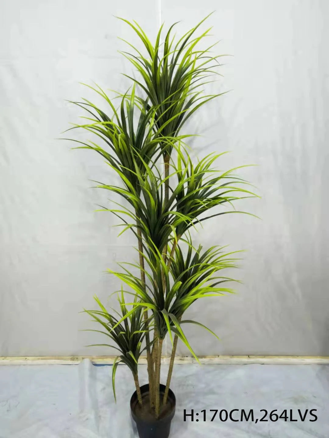 Hot Sale 100CM 160 Leaves Green Artificial Potted Plant Dracaena Faux Dragon Tree For Indoor Outdoor Decor Yooly Plants - YL3036