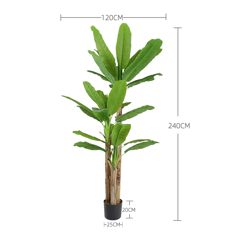 High Simulation 110cm 43" 150cm 200cm 220cm 240cm Height Real Touch Artificial Tree Artificial Banana Trees for Home Decor Yooly Plants - YL010071