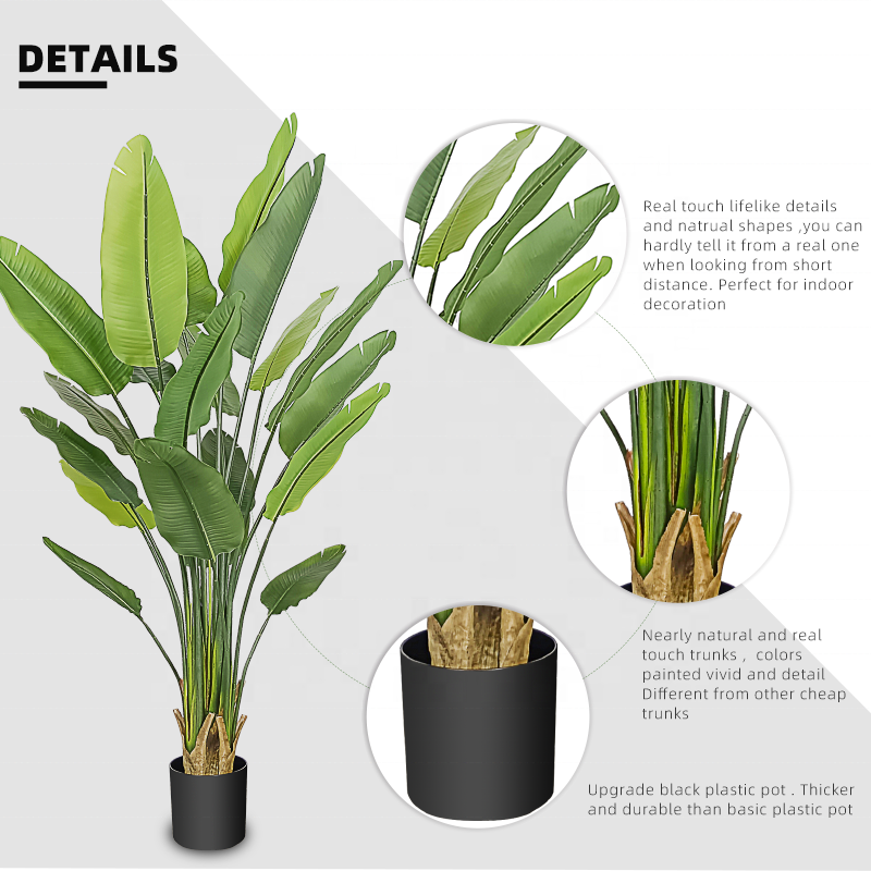 High Quality Large Outdoor Plant 110 160 180cm Big Artificial Forest Trees Bonsai Tree Traveller's Artificial Palm Tree Yooly Plants - YL007043