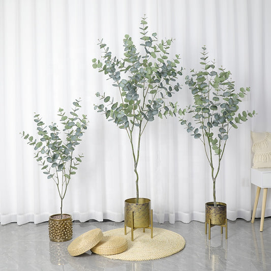 New Trend Fake Plants Factory 180cm Tall Artificial Tree Leaves Eucalyptus Leaf Faux Potted Eucalyptus Tree Yooly Plants - YL193011