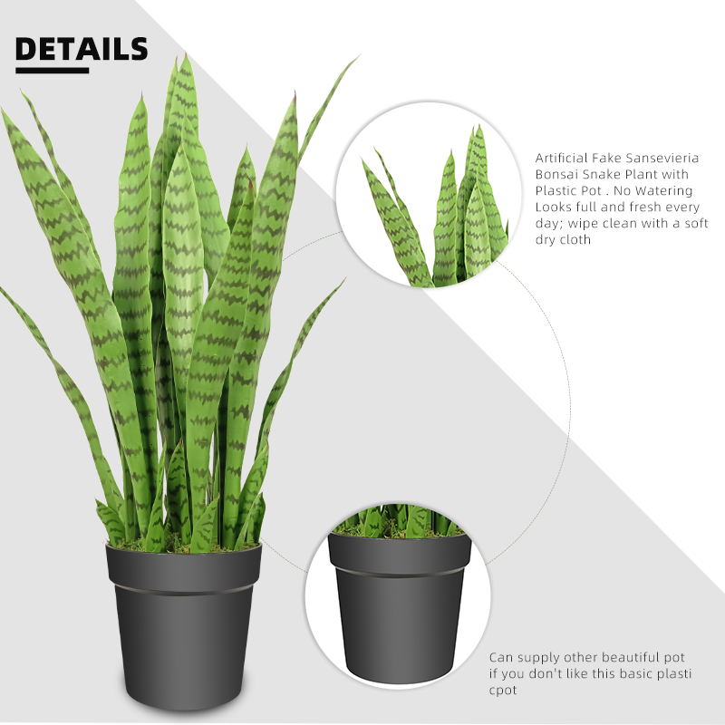 Faux Fake Big Artificial Snake Plants With White Pot For Garden Outdoor Indoor Decoration Yooly Plants - YL137220027