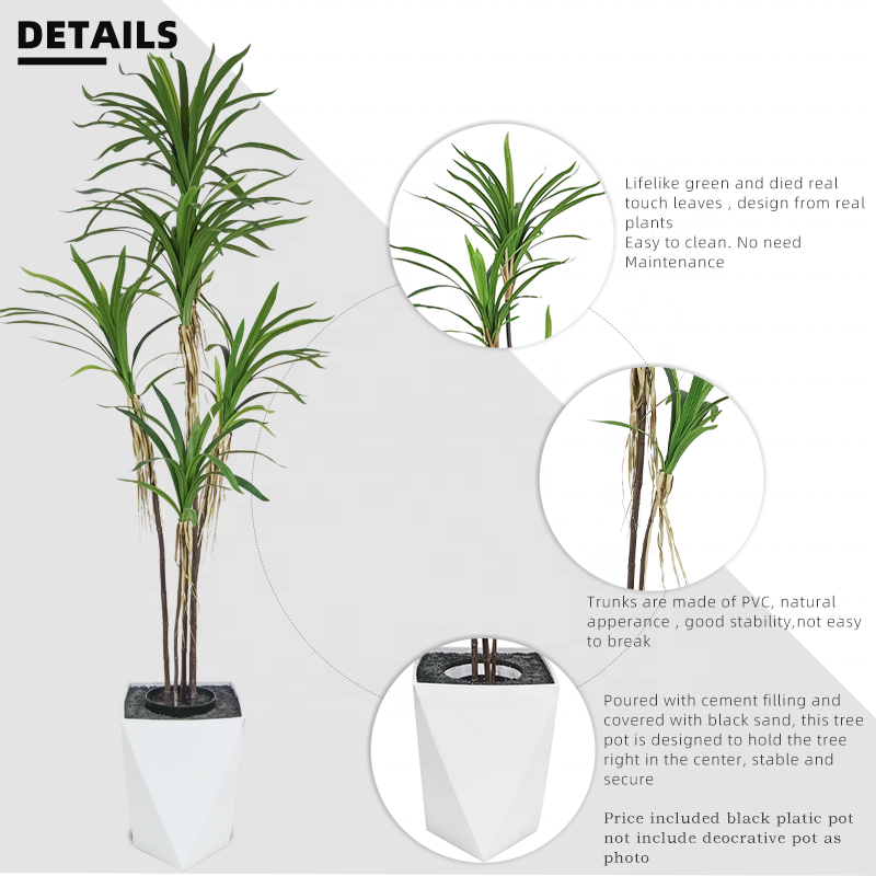 Fake Plants Customization 210cm Large Dracaena Stem Dracaena Cochinchinensis Dracaena Angustifolia Artificial Palant Tree Yooly Plants - YL208089