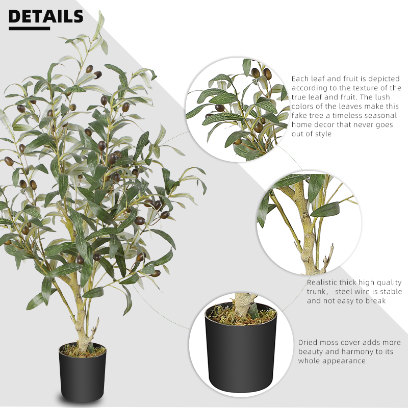 Fake Plants Garden Decoration Artificial Plant Plastic Oliver Tree for Decoration Outdoor Yooly Plants - YL010220074