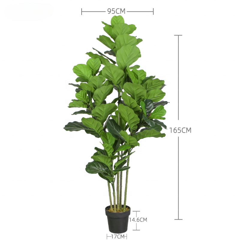 Fake Plants 165cm Grade Faux Plant Real Touch Artificial Natural Artificial Tree Fiddle Leaf Fig Plant for Home Outdoor Yooly Plants - YL010269