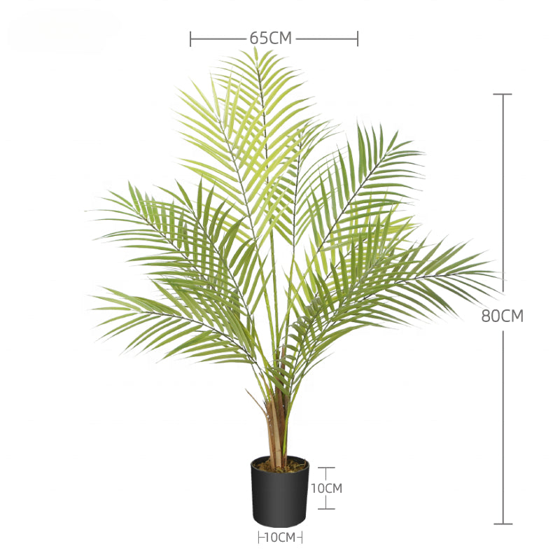 Fake Plants New Products 80CM Aerca Palm Tree Artificial Fake Palm Trees Royal Palm Tree for Outdoor Decoration Yooly Plants - YL010255
