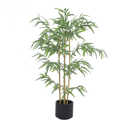 Fake Plants Factory Wholesale Simulation Green Plants Decorative Partition Screen Artificial Bamboo Tree in Black Plastic Pot Yooly Plants - YL008200094