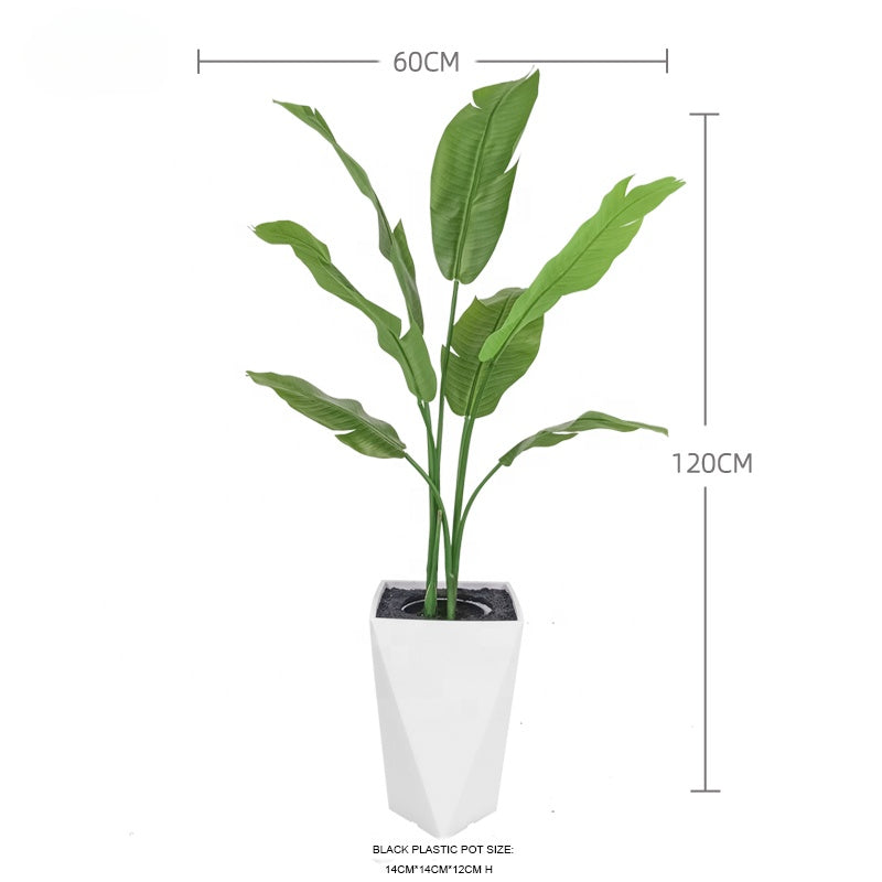 Amazon Hot Selling 4ft 47" 120cm Green Palm Tree Names of Tree Leaves Realistic Traveller's Palm Tree Indoor Decoration Yooly Plants - YL208041