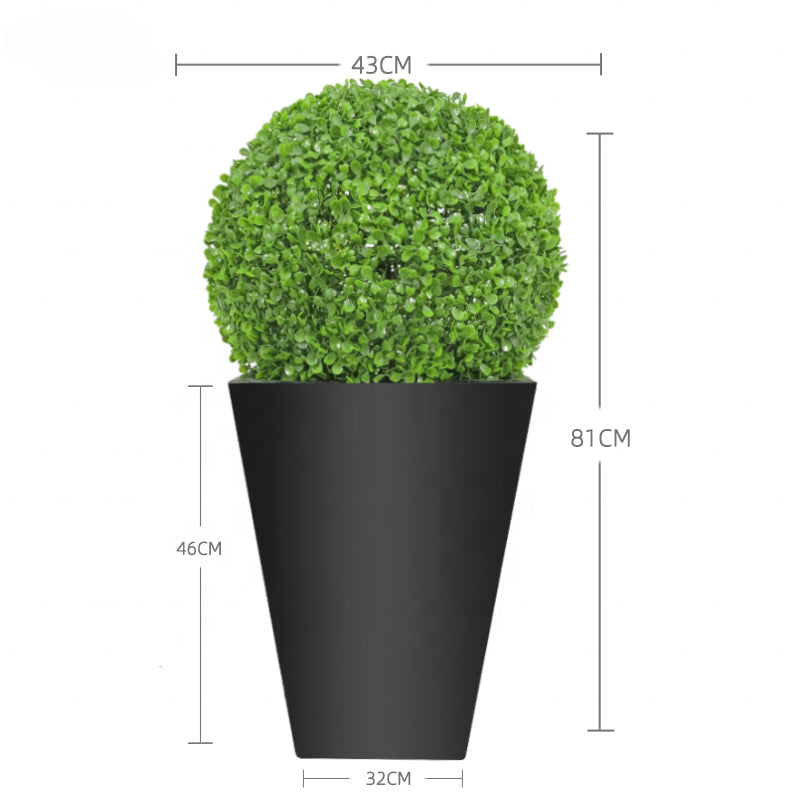 Fake Plants Home Garden Topiary Ball  81cm Uv Resistant Artificial Ornamental Boxwood Plants Ball with Pot on Sale Yooly Plants - YL210004