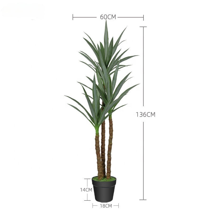 Yooly Plants Modern Style Eco Friendly Artificial Yucca Fake Plants Simulation Green Tree For Outdoor Indoor Decoration - YL137220029