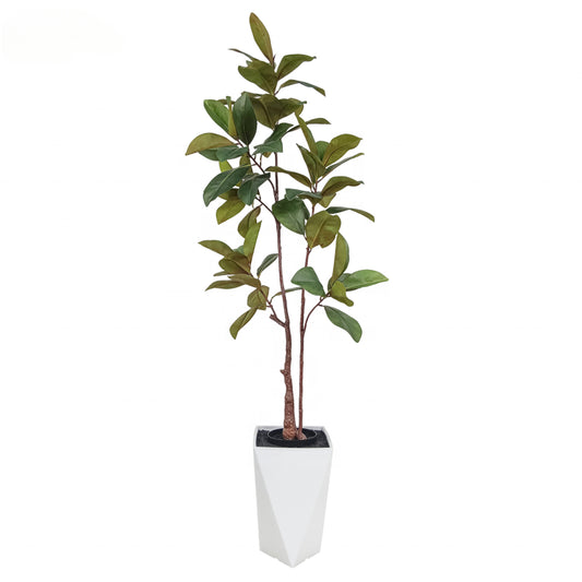 High Simulation 5ft 150cm 59" Tall Magnolia Flower Tree Pink Magnolia Tree Artificial Magnolia Tree for Home Hotel Yooly Plants - YL208164