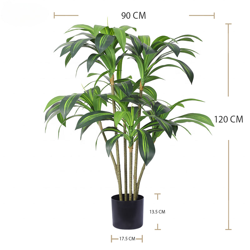 Home Wedding Decorative Artificial Tree Dracaena Silks Leaves Artificial Bonsai Tree for Outdoor Indoor Yooly Plants - YL025080