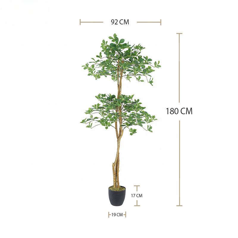 High Quality 180cm Wholesale Artificial Plants Artificial Schefflera Octophylla Tree for Indoor and Outdoor Decoration Yooly Plants - YL008032