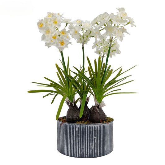 Yooly Plants Artificial Flower Desktop Decoration Artificial Floral Set Dried Artificial Mixed Daffodil Flower for Indoor Outdoor Decoration - YL22017