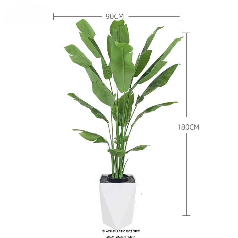 Fake Plants Top Quality 180cm Luxury Artificial Palm Tree Material Artificial Traveller's Palm Tree for Home Shipping Mall Yooly Plants - YL208221