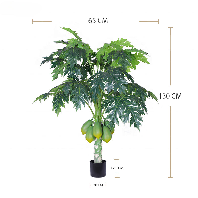 Yooly Plants Artificial Plants Faux Trees High Quality Vivid Large Decorative Artificial Papaya Tree Plant for Indoor Outdoor - YL010107