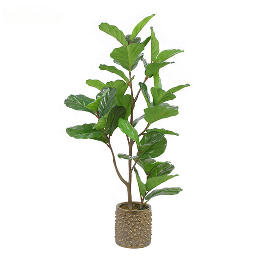 Fake Plants Factory Plastic Artificial Fiddle Leaves Fig Tree in Pot Faux Potted Ficus Plants for Living Room Decor Yooly Plants - YL025200464