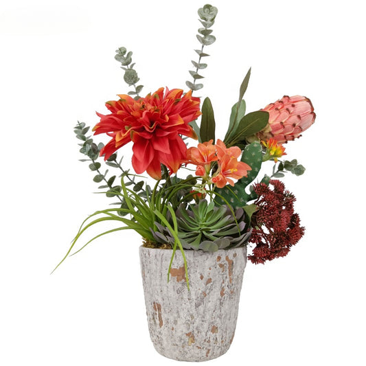 Yooly Plants Artificial Flowers Artificial Potted Plants Desktop Decoration Artificial Mixed Floral Arrangement Flower for Indoor Outdoor Decoration - YL22044