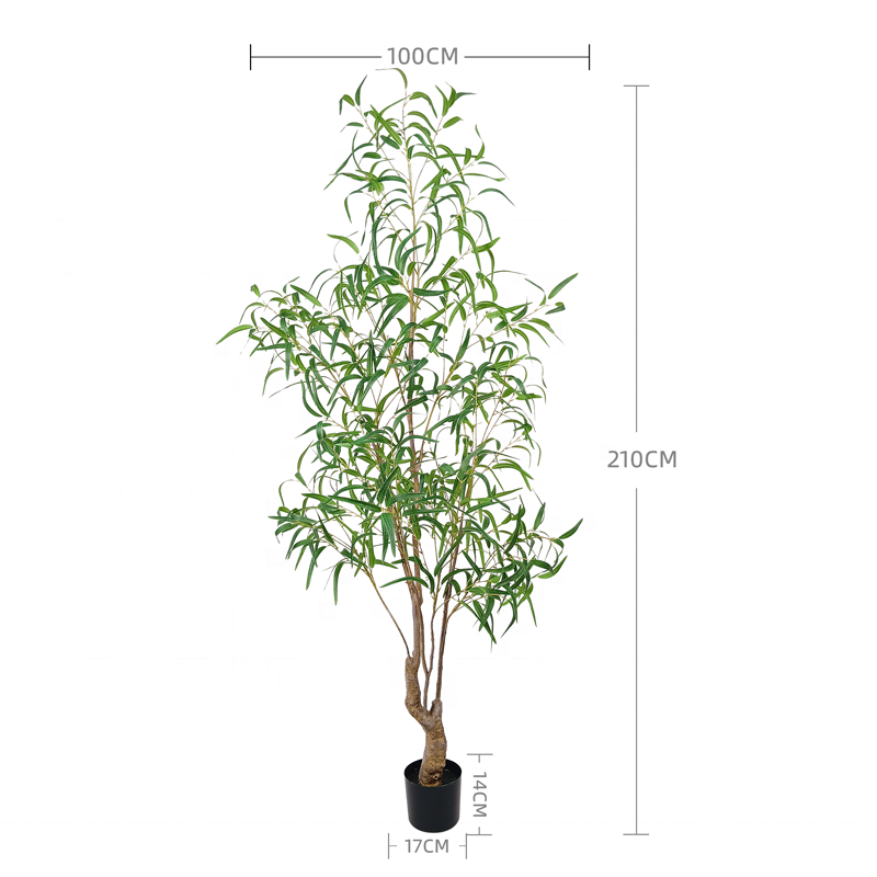 Amazon High Imitation Artificial Wedding Table Tree Centerpieces Weeping Willow Leaves Tree Artificial Bonsai Tree Yooly Plants - YL025083