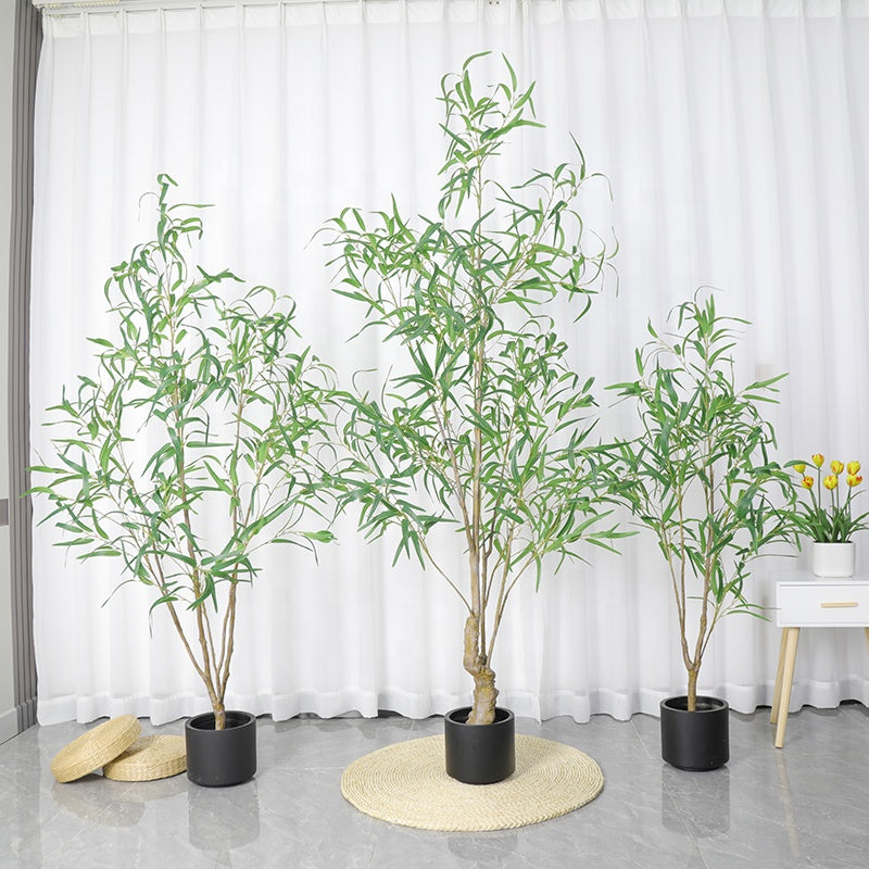 Amazon High Imitation Artificial Wedding Table Tree Centerpieces Weeping Willow Leaves Tree Artificial Bonsai Tree Yooly Plants - YL025083