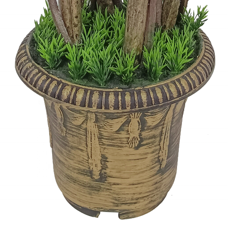 Fake Plants Indoor Decor 90cm UV resistant Plastic Faux Topiary Ball Greenery Plants Bonsai Artificial Tree in Pot Yooly Plants - YL210003