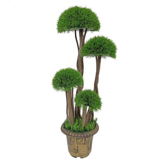 Fake Plants Indoor Decor 90cm UV resistant Plastic Faux Topiary Ball Greenery Plants Bonsai Artificial Tree in Pot Yooly Plants - YL210003