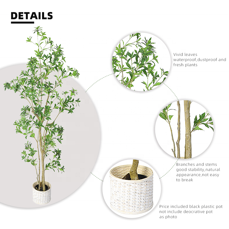 Factory Direct Sales High Simulation Artificial Plants Pieris Tree Garden Indoor Home Decoration Artificial Bonsai Tree Yooly Plants - YL025069