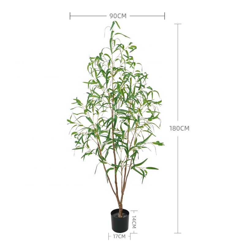 Amazon High Imitation Artificial Wedding Table Tree Centerpieces Weeping Willow Leaves Tree Artificial Bonsai Tree Yooly Plants - YL025083
