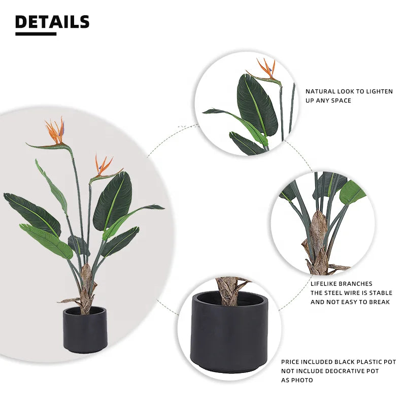Artificial Plants Artificial Flower Trees Artificial Bird Of Paradise Bonsai Flower Tree For Home And Garden Decor Yooly Plants - YL004210005