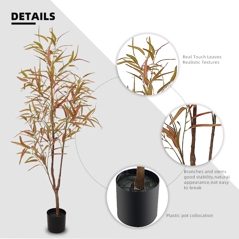 Amazon High Imitation Artificial Wedding Table Tree Centerpieces Weeping Willow Leaves Tree Artificial Bonsai Tree Yooly Plants - YL025083