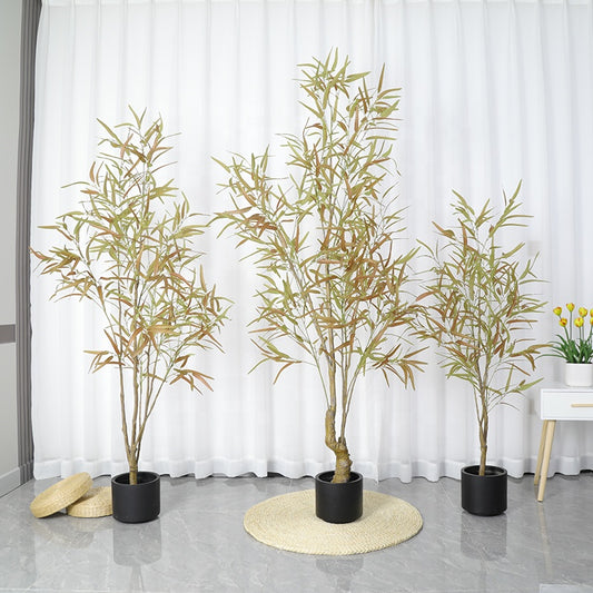 Amazon High Imitation Artificial Wedding Table Tree Centerpieces Weeping Willow Leaves Tree Artificial Bonsai Tree Yooly Plants - YL025083