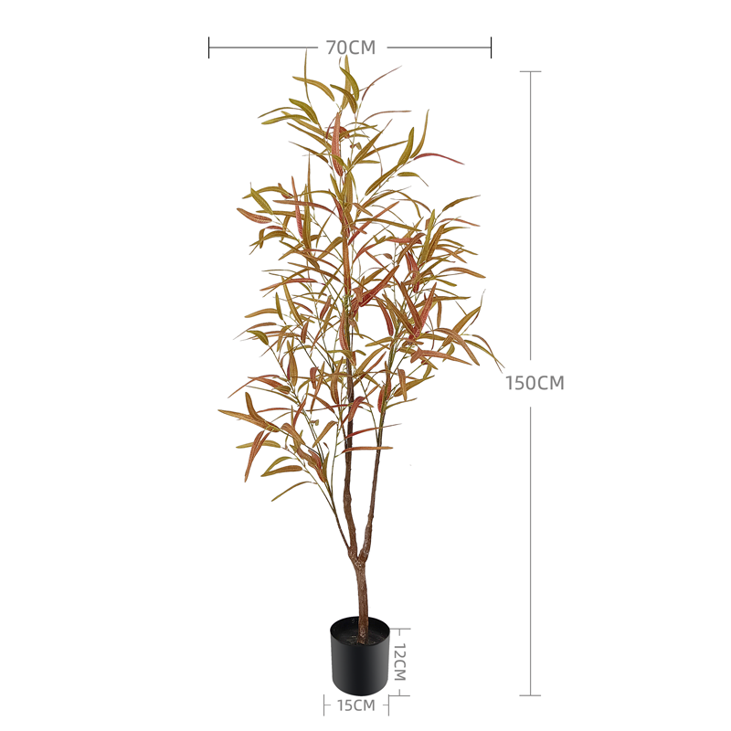 Amazon High Imitation Artificial Wedding Table Tree Centerpieces Weeping Willow Leaves Tree Artificial Bonsai Tree Yooly Plants - YL025083