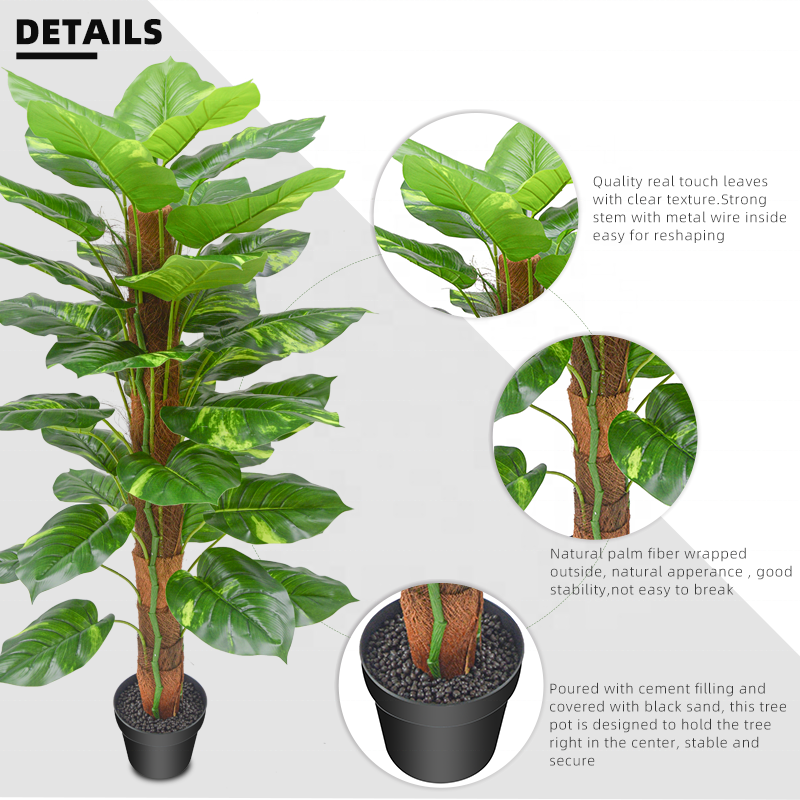 Factory Direct Sale 120cm  Artificial Tree for Outdoor Artificial Climbing Plant Artificial Potted Pothos for Decoration Yooly Plants - YL211082