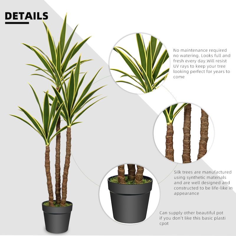 Factory Directly Fake Plants Artificial Yucca Tree For Outdoor Indoor Decoration Yooly Plants - YL137220030