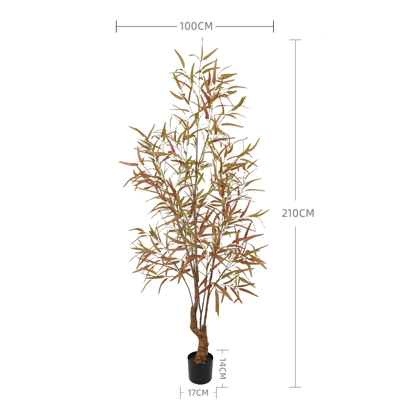 Amazon High Imitation Artificial Wedding Table Tree Centerpieces Weeping Willow Leaves Tree Artificial Bonsai Tree Yooly Plants - YL025083