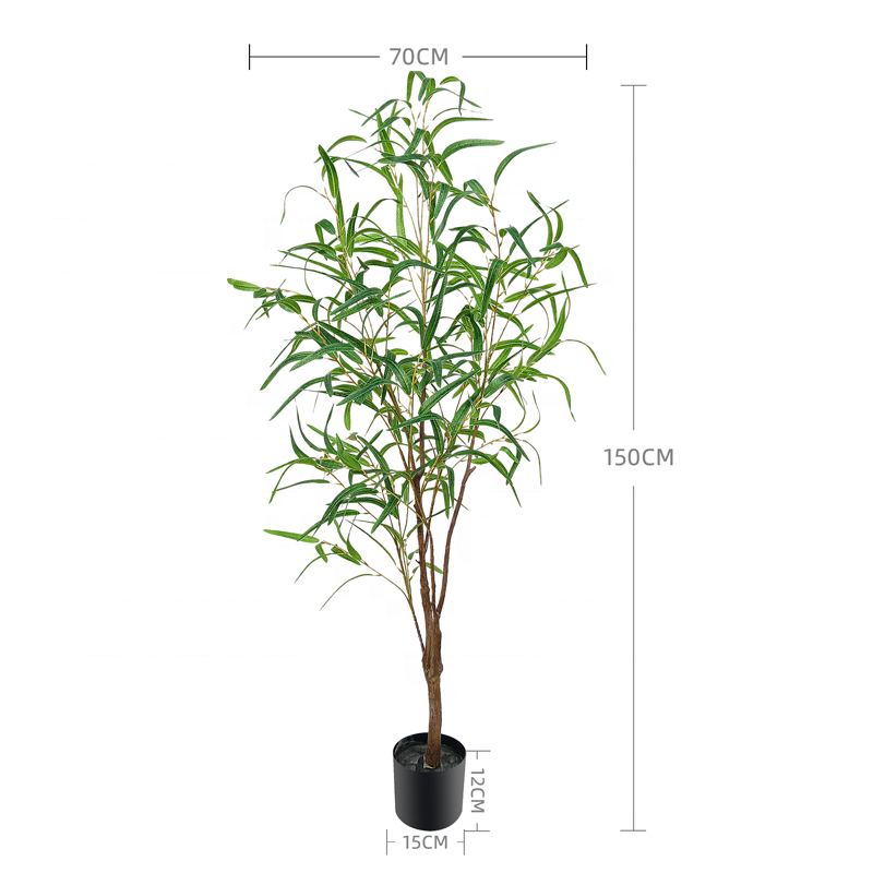 Amazon High Imitation Artificial Wedding Table Tree Centerpieces Weeping Willow Leaves Tree Artificial Bonsai Tree Yooly Plants - YL025083