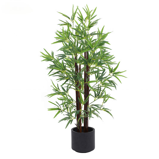 Lifelike130cm Bamboo Artificial Plastic Tree Artificial Bamboo for Hotel Interior Decoration Yooly Plants - YL007046