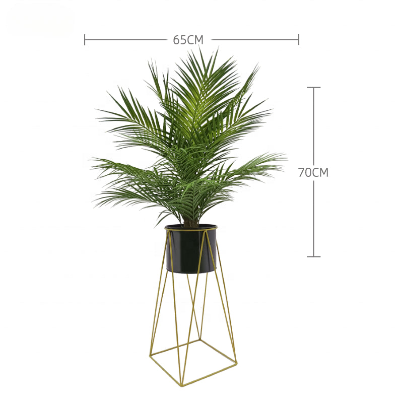 Decorative Artificial Fake Bonsai Palm Tree Leaves Artificial with Pot Faux Simulation Plants Yooly Plants Artificial Palm Tree - YL211050