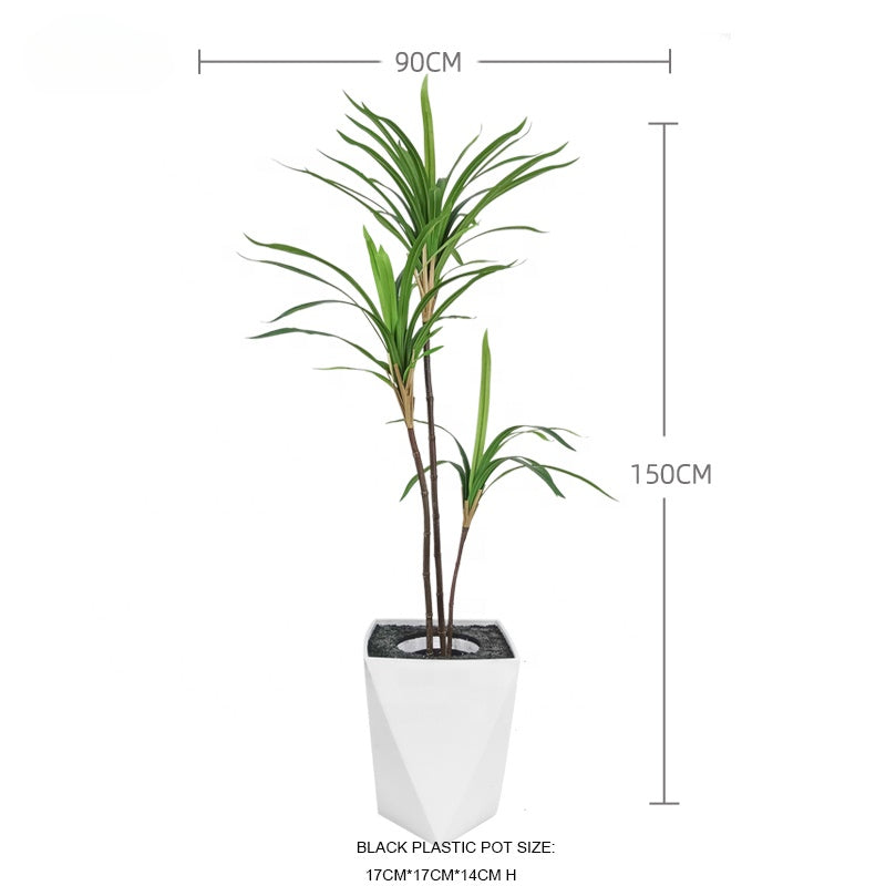 Fake Plants Whole Sale 150cm Potted Plants Artificial Dracaena Marginata for Home Hotel Decor Yooly Plants - YL208078