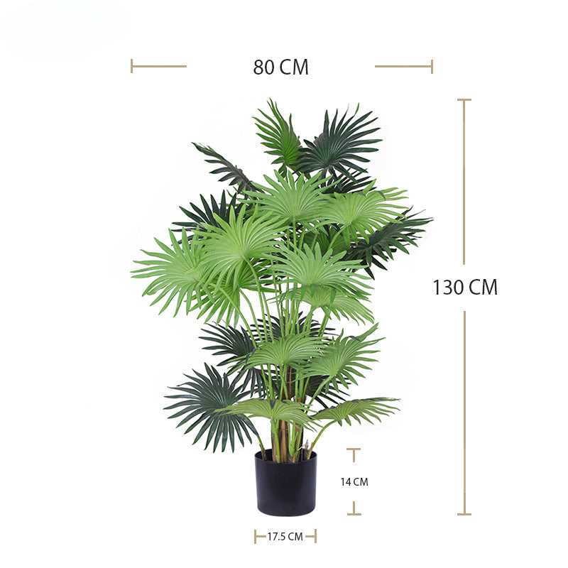 High Quality Artificial Fake Fan Palm Tree Leaves Artificial Chinese Fan Palm Tree Artificial Fan Palm Tree for Decor Yooly Plants - YL010077