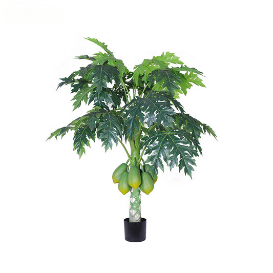 Yooly Plants Artificial Plants Faux Trees High Quality Vivid Large Decorative Artificial Papaya Tree Plant for Indoor Outdoor - YL010107