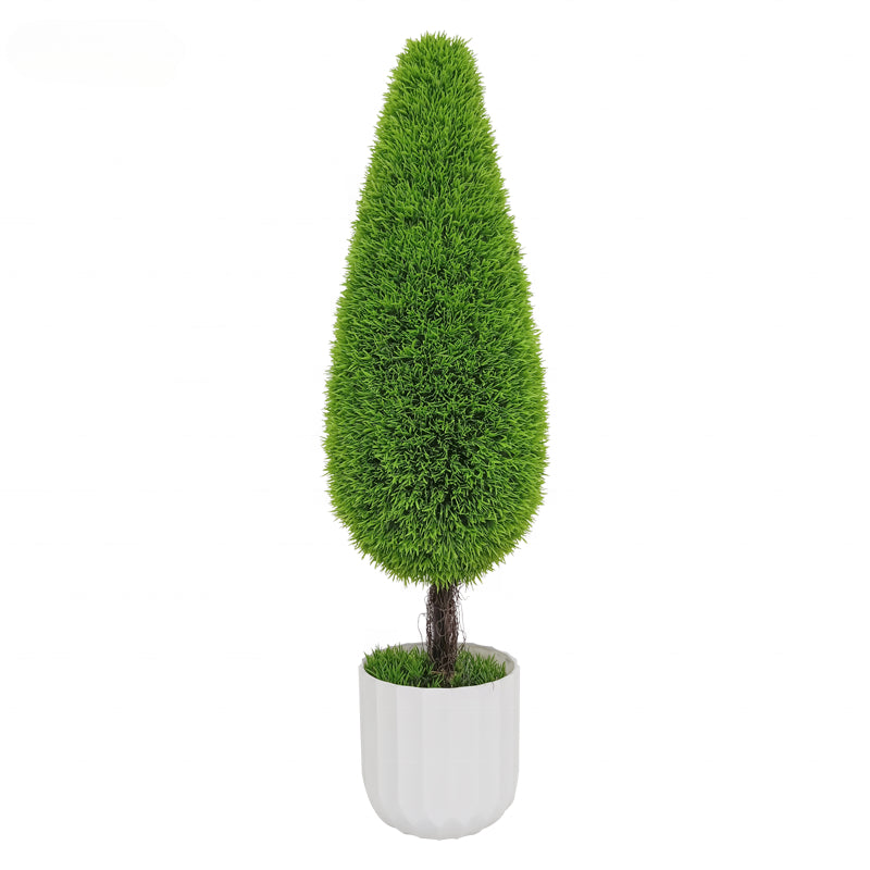 Fake Plants Indoor Outdoor Yooly Plants 90cm UV resistant Decoration Green Bonsai Cedar Artificial Cypress Tree Topiary Plant With Pot Yooly Plants - YL212001