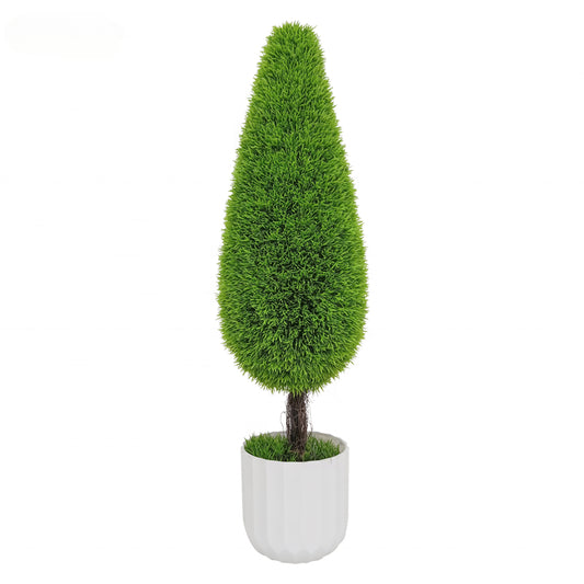 Fake Plants Indoor Outdoor Yooly Plants 90cm UV resistant Decoration Green Bonsai Cedar Artificial Cypress Tree Topiary Plant With Pot Yooly Plants - YL212001